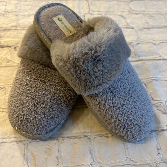HONEYDEW INTIMATES WOMENS GREY SCUFF SLIPPERS SIZE M(7-8) - Picture 3 of 10
